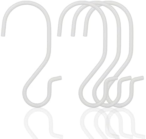 S字フック 大 4個セット おしゃれ 滑り止め 傷防止 耐荷重3kg アイアン製 吊り下げ キッチン 風呂 クローゼット オフィス 寝間