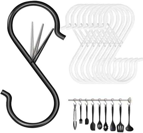 S字フック 8個セット 耐荷重15kg キッチン クローゼット 浴室 小物掛け