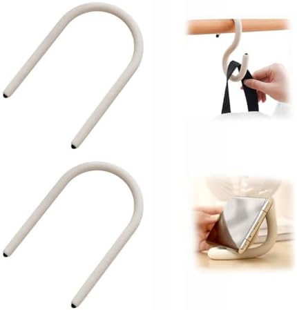 S字フック フレキシブルアーム 2個セット 自由に曲がる マルチホルダー バッグハンガー カーフック 固定ベルト