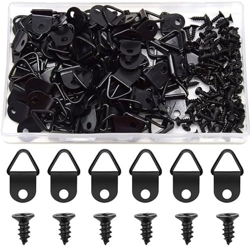 吊りカン 100個セット ネジ付き (ブラック)