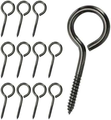 アイスクリュー M5x65 mm 12個 ステンレススチール フック セルフタッピングアイボルト 木材固定用 屋内および屋外用