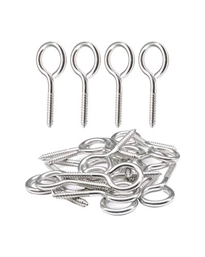 20個 M3 x 1-4/7インチ ネジ目 小穴ねじ ラグアイボルト 高耐久フック