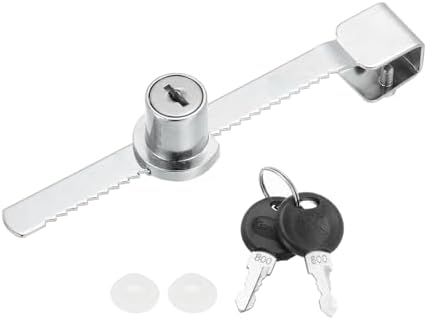 Rakuten - スライドガラスドアラチェットロック 140x11 mm 1個 ショーケースディスプレイセキュリティロック 2キー付き