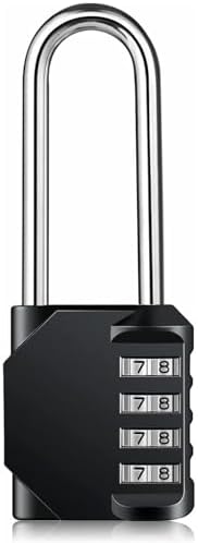 暗号錠 ダイヤル 4桁 鍵 ダイヤルロック 学校 企業 ナンバーロック 屋外用 (ブラック)