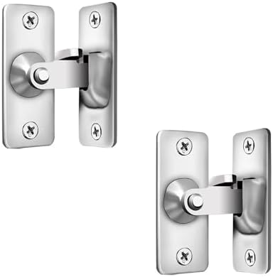 【商品規格】 サイズ：4.4 cm × 1.9 cm 包装内容：2セット カラー：シルバー 材質：ステンレス鋼 高品質のステンレス鋼を使用しており、壊れたり変形したりしにくく、耐久性に優れています。 錆や酸化が発生しにくく、長期間使用可能です。 異なるディスプレイによって色味が異なる場合がありますので、実物を基準にしてください。 ユーザーはドライバーとセットスクリューを使うだけで、特別な工具や技術なしにドアやドアフレーム、壁に簡単に取り付けられます。 この90度の直角ドアロックは、家庭の寝室、門、車庫、庭、浴室、キャビネット、キッチン、オフィス、ホテルなど、さまざまなシーンで使用できます。【商品規格】 サイズ：4.4 cm × 1.9 cm 包装内容：2セット カラー：シルバー 材質：ステンレス鋼 高品質のステンレス鋼を使用しており、壊れたり変形したりしにくく、耐久性に優れています。 錆や酸化が発生しにくく、長期間使用可能です。 異なるディスプレイによって色味が異なる場合がありますので、実物を基準にしてください。 ユーザーはドライバーとセットスクリューを使うだけで、特別な工具や技術なしにドアやドアフレーム、壁に簡単に取り付けられます。 この90度の直角ドアロックは、家庭の寝室、門、車庫、庭、浴室、キャビネット、キッチン、オフィス、ホテルなど、さまざまなシーンで使用できます。