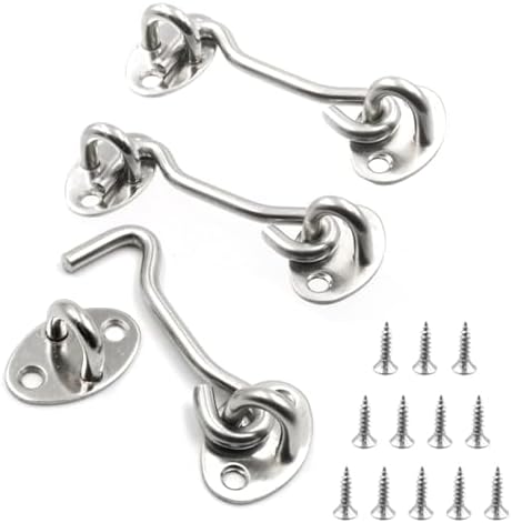 【製品内容】 ゲートラッチ×3、ネジ×12。 カラー：シルバー。 重さ：約74g。 サイズ：36mm×100mm。 【高品質ステンレス素材】 ステンレス素材を使用し、頑丈で耐久性に優れ、錆びにくいです。 厚いベースで補強されており、簡単に壊れたり変形したりすることなく、長期間使用できます。 万が一、ドアに外力が加わっても、エンドフックのデザインは自動的に解除されることなく、最大の安全性を提供します。 【簡単で便利な使用法】 外観は精巧でシンプル、頑丈で使いやすいデザインです。 フックを掛けるだけで施錠でき、従来の鍵よりも迅速かつ簡単にロックが可能です。 【広範な適用範囲】 窓、スライドドア、倉庫のドア、ガレージのドア、引き出し、クローゼット、二重ドア、キャビネットなど、多くの場所で使用でき、家庭やオフィスのセキュリティ向上に役立ちます。 【簡単に取り替え可能】 完全なネジと取り付け部品が付属しており、製品の取り付けが簡単に行えます。【製品内容】 ゲートラッチ×3、ネジ×12。 カラー：シルバー。 重さ：約74g。 サイズ：36mm×100mm。 【高品質ステンレス素材】 ステンレス素材を使用し、頑丈で耐久性に優れ、錆びにくいです。 厚いベースで補強されており、簡単に壊れたり変形したりすることなく、長期間使用できます。 万が一、ドアに外力が加わっても、エンドフックのデザインは自動的に解除されることなく、最大の安全性を提供します。 【簡単で便利な使用法】 外観は精巧でシンプル、頑丈で使いやすいデザインです。 フックを掛けるだけで施錠でき、従来の鍵よりも迅速かつ簡単にロックが可能です。 【広範な適用範囲】 窓、スライドドア、倉庫のドア、ガレージのドア、引き出し、クローゼット、二重ドア、キャビネットなど、多くの場所で使用でき、家庭やオフィスのセキュリティ向上に役立ちます。 【簡単に取り替え可能】 完全なネジと取り付け部品が付属しており、製品の取り付けが簡単に行えます。