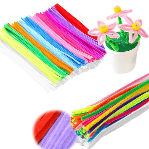 手芸モール 工作モール 子供 知育玩具 手芸材料 DIY 飾り物 約100本 混合色 手工芸品 クリスマスツリー飾り