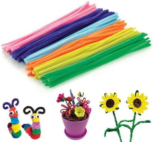 手作りクラフトモール DIYオーナメント 工芸品の材料 知育玩具 ミックスカラー100本