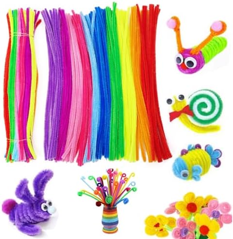 手芸モール 工作モール 混色 100本 子供 知育玩具 DIY飾り物 クリスマスツリー飾り