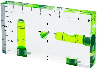 Rakuten - ミニ 水平器 95mm 水準器 ミニレベル スイッチボックス ケガキレベル アクリル製 バブルレベル 6面測定 マグネット付き 垂直 水平測定 目盛り付き