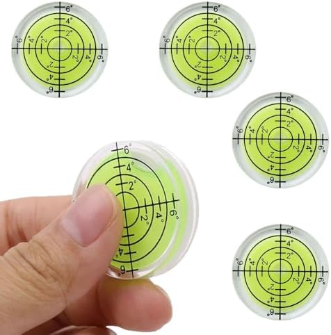 Rakuten - 水平器 4個入り 黄緑色 小型 高精度 測定器 直径32mm