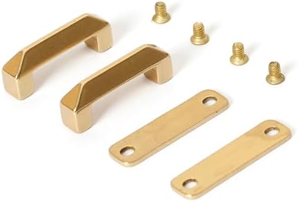 金具 2個入り 真鍮製 ネジ付き 回転式 バッグ用 ハンドル 財布 レザークラフト 材料 DIY ハンドメイド パーツ