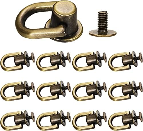 レザークラフト スタッド 12個 ジョイントパーツ DIY 手芸用品 (アンティークゴールド)