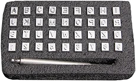 打刻印 アルファベット 工具 刻印セット ポンチ キット レザークラフト用 手作り DIY 革製品 数字 英字 36点セット 6.5mm