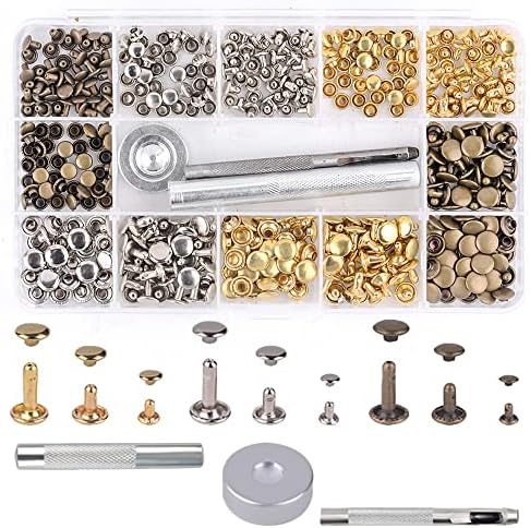 カシメセット 90組 3サイズ 3色 ハトメ キット 工具付き 収納ケース付き ハンドメイド