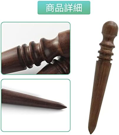 コバ磨き 黒檀製 レザークラフト スティック 専用 工具 サンドスティック付き