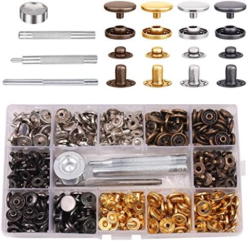 ホック 工具 スナップボタン カシメセット 120個 収納ケース付き 打ち具セット DIY ハンドメイド