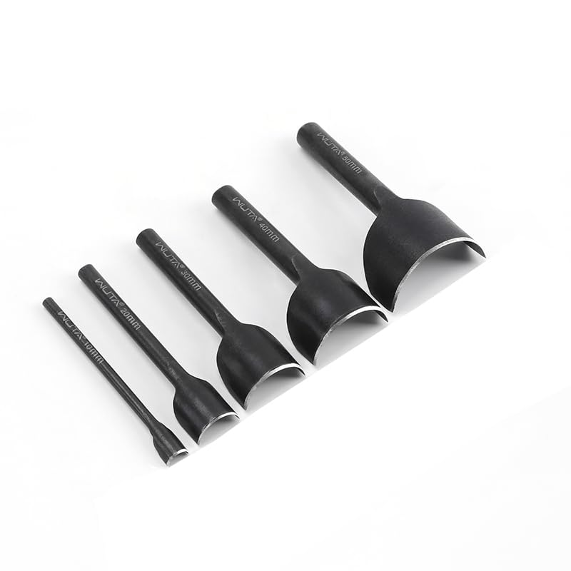 半円形 穴あけポンチ レザークラフト 工具 DIY 穴あけ工具 5 セット (10+20+30+40+50mm)