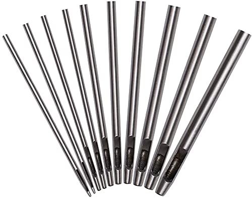 樂天商城 - 穴あけポンチ パンチセット 皮ポンチ 工具 0.5 1 1.5 2 2.5 3 3.5 4 4.5 5mm 10本