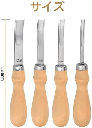 レザーエッジャー 4点セット へり落とし レザークラフト 革細工工具 ナイフキット