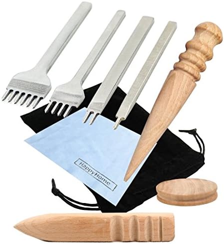 レザークラフト 工具 菱目打ち コバ磨き ヘリ磨きセット (3mm)