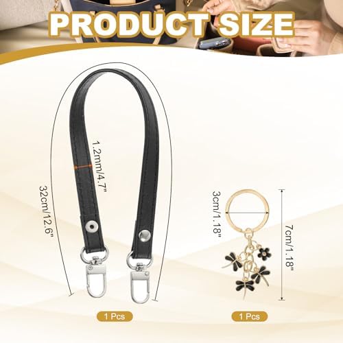 MSMint マルチツール 替刃 販売店のレザー ハンドルストラップ キーチェーン付き クラッチバッグ用 交換用 アクセサリー 黒｜アングル2