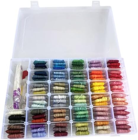 ミシン糸 100色 刺繍針付き セット はさみ 収納ケース付き DIY手工芸に最適 1巻約8m