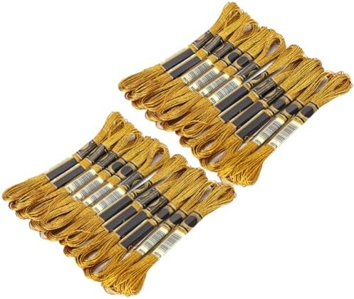 刺繍糸 24個セット ゴールドメタリック クロスステッチ 手芸用糸 ポリエステル糸 明るい光沢 耐光性