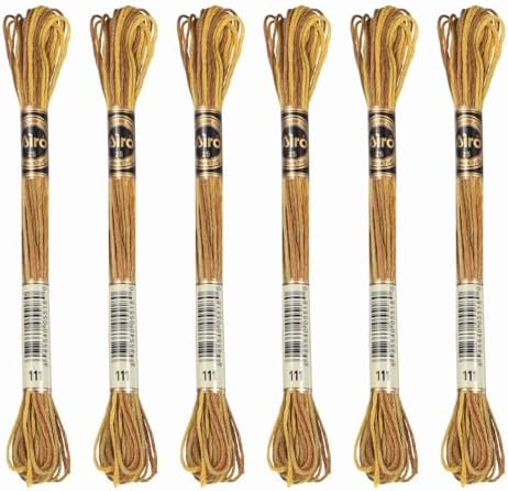 刺繍糸 ポリエステル 6個セット ブレスレット ストリング クロスステッチ 金色トーン