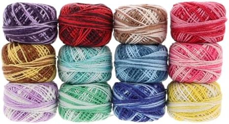 刺繍糸セット 12個入り 綿糸 ブレスレット用 手芸用 クロスステッチ DIY クラフト