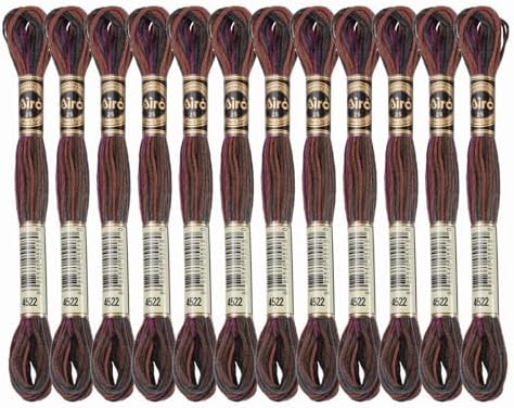 刺繍糸 12個セット ポリエステル ブレスレットストリング クロスステッチ 茶色 黒