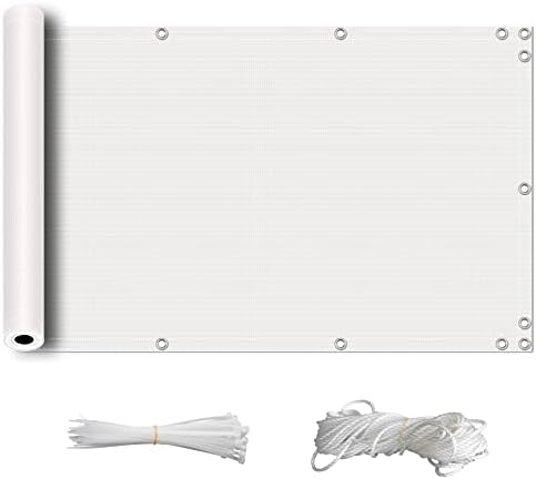 Rakuten - 目隠しシート 60x200cm 遮熱効果 日除けに最適 簡単設置 ベランダ用
