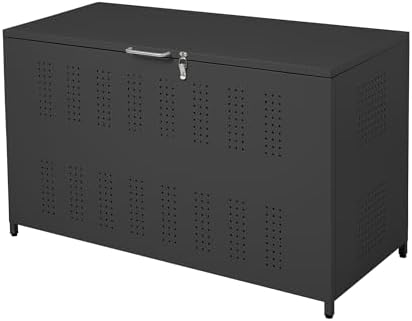 屋外 ゴミ 収納庫 収集 ボックス ごみ 集積所 大容量 カラス よけ 野良猫 対策 (ブラック, 容量350L)