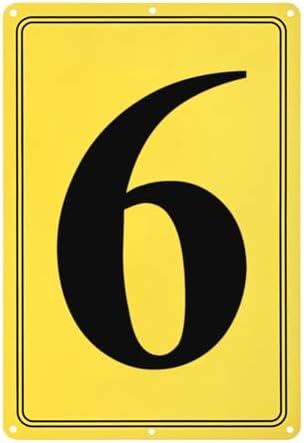 メタル ハウスナンバー サイン 6 11.8" メタルレター ガーデン ドア メールボックス用