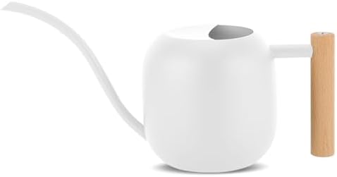 樂天商城 - じょうろ 1200ml ピッチャー ウォーターポット 木製ハンドル ステンレス製 アンティーク調 インテリア アウトドア おしゃれ 1200ml ホワイト