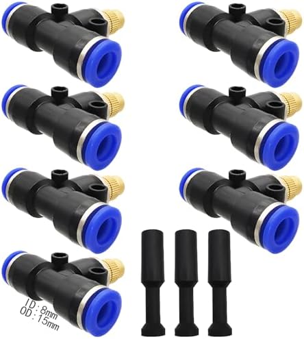 樂天商城 - ミストノズル 7 個 調整可能な噴霧ノズル接続 8mm クイック挿入チューブ + 3 個ブロッキングヘッド パティオ 庭 芝生 温室用