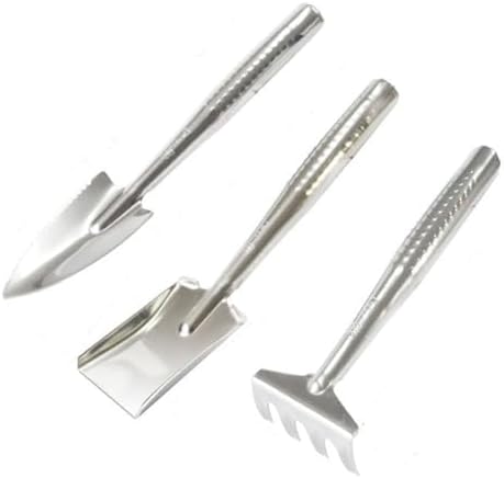樂天商城 - スコップ ガーデニングツール 移植ゴテ ミニスコップ 多肉植物工具 ステンレス製 滑り止めハンドル 3点セット