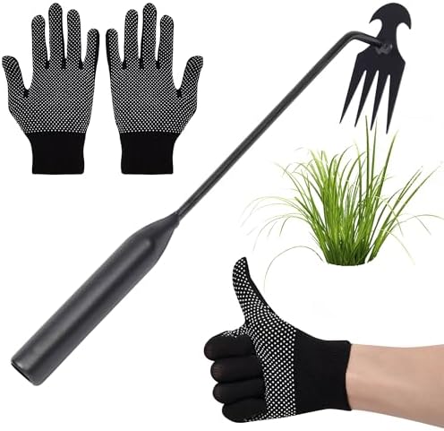 樂天商城 - 草取り道具 雑草取り器具 30CM 40CM 草刈りレーキ 作業用手袋付き 庭 芝生 農場 植栽 除草 園芸用ツール (30cm)