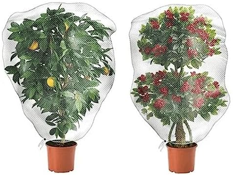 樂天商城 - 植物保護カバー 防虫ネット 防鳥ネット メッシュ巾着式 園芸用ネット 虫鳥除け網 アゲハチョウ 防虫 鳥対策 通気性 2個セット (50×75cm)