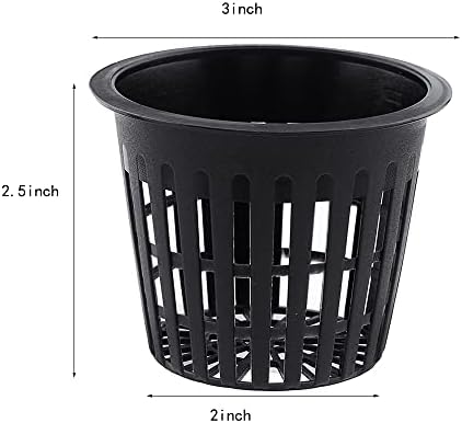 水耕栽培鉢 10個セット 外径8.3cm プラスチックメッシュポット 円筒形育苗ポット 3