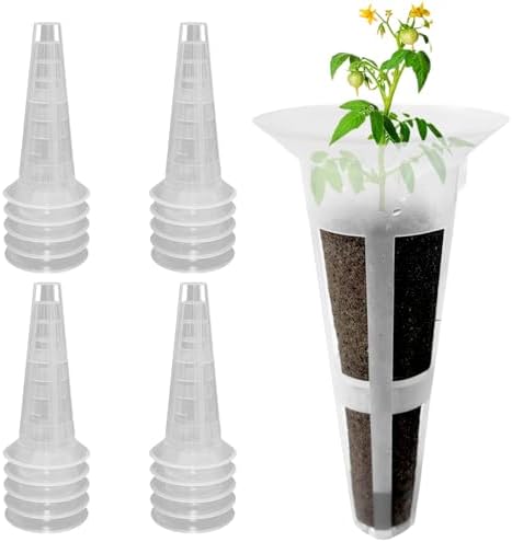 水耕栽培ポット 定植かご 植物栽培 20個セット プラスチックメッシュポット 運搬便利 植物育成カップ