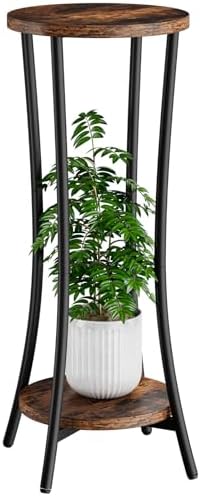 樂天商城 - フラワースタンド プランタースタンド 鉢スタンド 2段 植物棚 植木鉢台 花台 植木鉢置き 室内 バルコニー ガーデンラック 玄関置き 組み立て簡単 ブラウン
