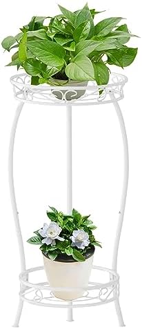 フラワースタンド 2段 花棚 アイアン 高さ69cm 園芸ラック 家庭 オフィス ガーデン