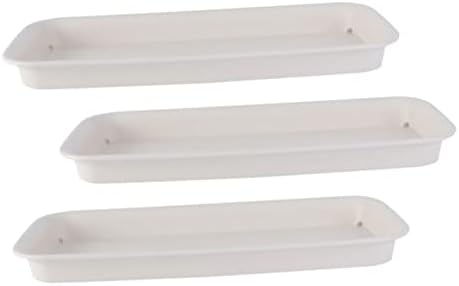 樂天商城 - 3個セット フラワーポットトレイ プラスチック製 39.5×17×3cm ガーデニング用 軽量 耐衝撃