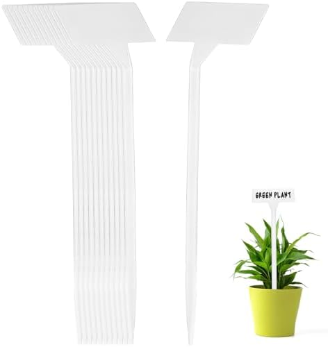 樂天商城 - 園芸ラベル 植物ラベル 30cm ロング 35枚入 書きやすい T型 ラベル 傾斜面 大型 ネームプレート ガーデニング 家庭菜園 花壇 盆栽タグ 防水 再利用可能 白