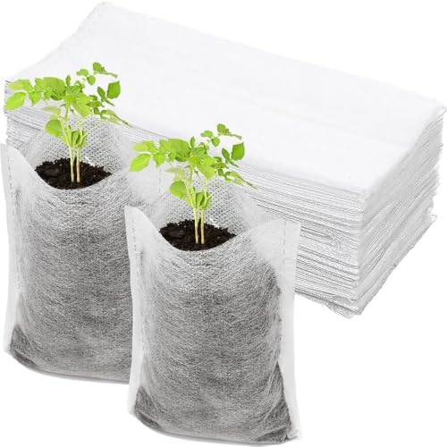 苗袋 育成バッグ 100個セット 不織布プランター 通気性 浸透性 園芸用品 10 x 12 cm