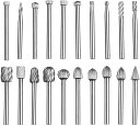 20個セット タングステンバー リューター ロータリーバー ドリル カッター高速度鋼 加工 切削 研磨用