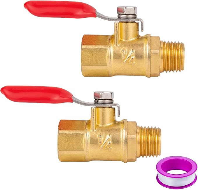 エアーラインコック 1/4 エアコンプレッサー用 エアーツール エアードレンホース ツールカンパニースト..