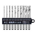 ショートドリルセット 木工・樹脂用ドリル刃 10本組