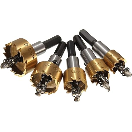 5個入り超硬ホールソー ホールカッター 高速度鋼 ドリルビット ステンレス アルミ 銅 鉄 穴あけ (16 18..